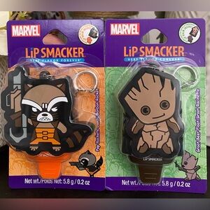 🆕🔑 MARVEL LIP SMACKER LIMITED EDITION LIP BALM KEYCHAIN SET. BRAND NEW SEALED.